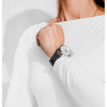 Load image into Gallery viewer, Hirsch Stone L dark grey leather watch strap, 20 mm, 0925044050-5-20