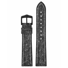 Load image into Gallery viewer, Hirsch Stone L dark grey leather watch strap, 21 mm, 0925044050-5-21