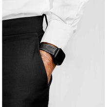 Load image into Gallery viewer, Hirsch Stone L dark grey leather watch strap, 21 mm, 0925044050-5-21