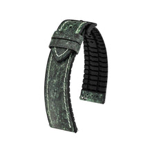Load image into Gallery viewer, Hirsch Stone L green leather watch strap, 20 mm, 0925044040-5-20