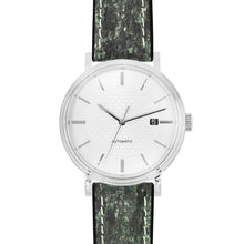 Load image into Gallery viewer, Hirsch Stone L green leather watch strap, 21 mm, 0925044040-5-21