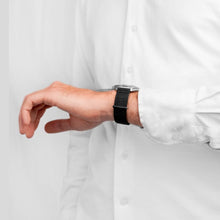 Load image into Gallery viewer, Hirsch Velcro Black Watch Strap Soft, Elastic & Versatile, 22 mm