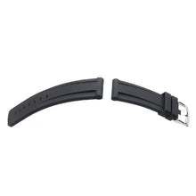 Load image into Gallery viewer, Hirsch Viper black rubber strap for diver watches, 22 mm, 40588850-2-22