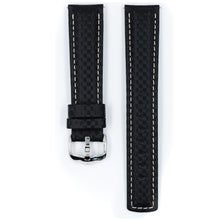 Load image into Gallery viewer, Hirsch watch Carbon black strap L 20mm 02592050-2-20