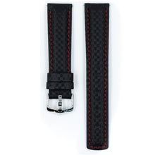 Load image into Gallery viewer, Hirsch watch Carbon black strap L 20mm 02592052-2-20