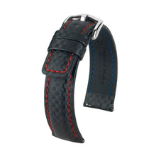 Load image into Gallery viewer, Hirsch watch Carbon strap L 18mm 02592052-2-18