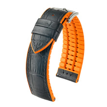 Load image into Gallery viewer, Hirsch watch leather strap Andy L orange 20mm alligator embossing 0927628050-2-20