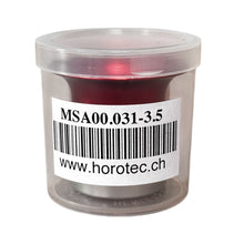 Load image into Gallery viewer, Horotec MSA 00.031-3.5 Eyeglass Loupe in Aluminium Anodised Red with Screwed Ring x2.8