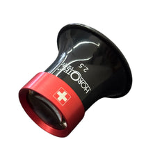 Load image into Gallery viewer, Horotec MSA00.025-2.5 eyeglass loupe black plastic with aluminium screwed ring x5