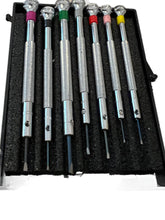 Load image into Gallery viewer, DAMAGED PACKAGING - Beco Technic Set of 7 Screwdrivers 0.60 to 2.00 mm in Plastic Box with Spare Blades - SEE PHOTOS