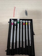 Load image into Gallery viewer, DAMAGED PACKAGING - Beco Technic Set of 7 Screwdrivers 0.60 to 2.00 mm in Plastic Box with Spare Blades - SEE PHOTOS