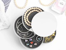 Load image into Gallery viewer, Gugita Round Jewellery Box Organiser with Pull-Out Compartments