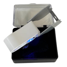 Load image into Gallery viewer, LED and UV jewellery folding loupe with magnifications 25x and 50x