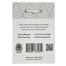 Load image into Gallery viewer, LOX classic locking earring backs silver