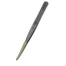 Load image into Gallery viewer, Horotec MSA12.300-00 Thick Tweezers Flat Tips Geneva Shape 120mm Carbon Steel