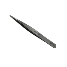 Load image into Gallery viewer, Horotec MSA12.300-00 Thick Tweezers Flat Tips Geneva Shape 120mm Carbon Steel