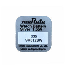 Load image into Gallery viewer, Murata 335 SR512SW watch coin battery 1.55V
