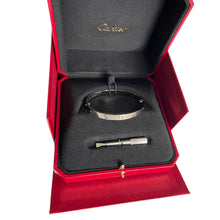 Load image into Gallery viewer, New Cartier Love 18k white gold bracelet size 17 2022
