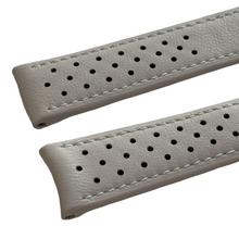 Load image into Gallery viewer, New Heuer grey leather strap 22mm for vintage watches