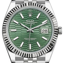 Load image into Gallery viewer, New Rolex Datejust 126334 green motif dial 41 mm part
