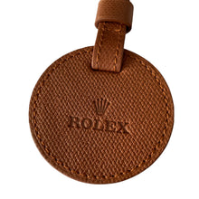 Load image into Gallery viewer, New Rolex leather keychain with gold tone ring