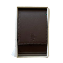 Load image into Gallery viewer, New Rolex leather pouch travel box in brown for 1 watch