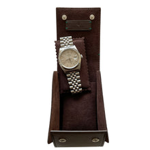 Load image into Gallery viewer, New Rolex leather pouch travel box in brown for 1 watch