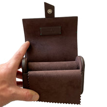 Load image into Gallery viewer, New Rolex leather pouch travel box in brown for 2 watches