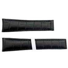 Load image into Gallery viewer, New Tag Heuer black leather alligator watch strap 22mm