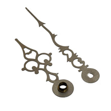 Load image into Gallery viewer, Pair of antique clock hands – Aluminum, Black, 60 mm