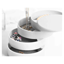 Load image into Gallery viewer, Gugita Round Jewellery Box Organiser with Pull-Out Compartments