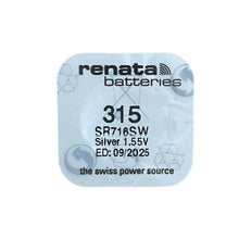 Load image into Gallery viewer, Renata 315 SR716SW watch coin battery 1.55 V