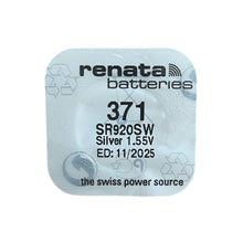 Load image into Gallery viewer, Renata 371 SR920SW watch coin battery 1.55 V