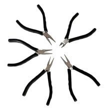 Load image into Gallery viewer, Set of 5 of pliers for jewelers and watchmakers, 130 mm