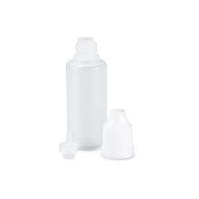 Load image into Gallery viewer, Set of 9 bottles, 5 - 50 ml, white with caps, dosing aids and funnel