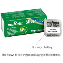 Load image into Gallery viewer, Murata/Sony 386/301 batteries for quartz watches with silver oxides 1.55 volts