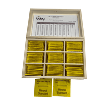 Load image into Gallery viewer, Sternkreuz MS Mineral Watch Glass Assortment - 100 pcs with Wooden Box by Boley