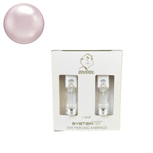 Load image into Gallery viewer, Studex 14k white solid gold with pearl Pink Earrings, 4mm, 7514-4674