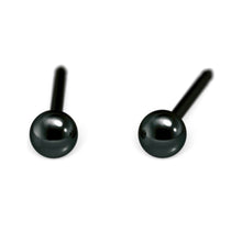 Load image into Gallery viewer, Studex black ball earrings, 4mm, 7517-0300