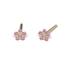 Load image into Gallery viewer, Studex Gold-Plated Baby Daisy October Rose Earrings, 3mm, 7581-6015