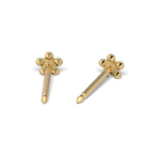 Load image into Gallery viewer, Studex Gold-Plated Baby Daisy Ruby Earrings, 3mm, 7581-6074