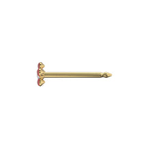 Load image into Gallery viewer, Studex Gold-Plated Baby Daisy Ruby Earrings, 3mm, 7581-6074