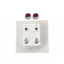 Load image into Gallery viewer, Studex Oval Children's Earrings with Red Stones, 3.95 mm