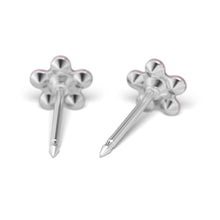 Load image into Gallery viewer, Studex silver Light Rose Fuchsia Flower Earrings, 5mm 7512-6023