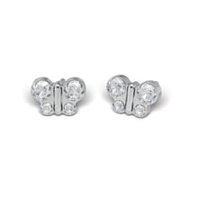 Load image into Gallery viewer, Studex steel Butterfly Cubic zircon Earrings, 8mm, 7524-2004