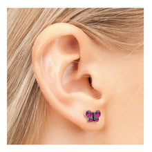 Load image into Gallery viewer, Studex steel Butterfly Rose Earrings, 8mm, 7524-2010