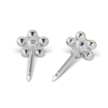 Load image into Gallery viewer, Studex steel flower with August peridot & May emerald Earrings, 5mm, 7512-6085