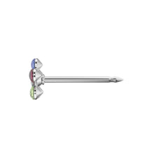 Load image into Gallery viewer, Studex steel Rainbow Daisy Flower Earrings, 5mm 7512-6213