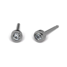 Load image into Gallery viewer, Studex Titanium Earrings with April Crystal stone, 2mm, 7533-0204