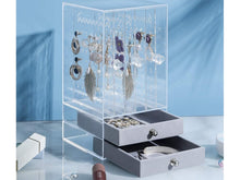 Load image into Gallery viewer, Gugita Elegant Transparent Grey Jewellery Organiser and Display Box